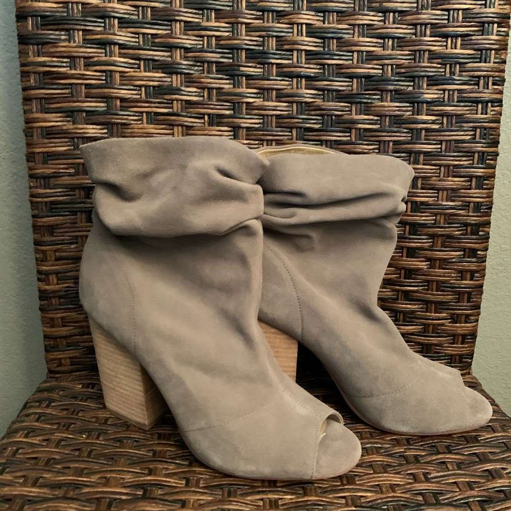 Chinese Laundry Slouchy Peep Toe Ankle Boots